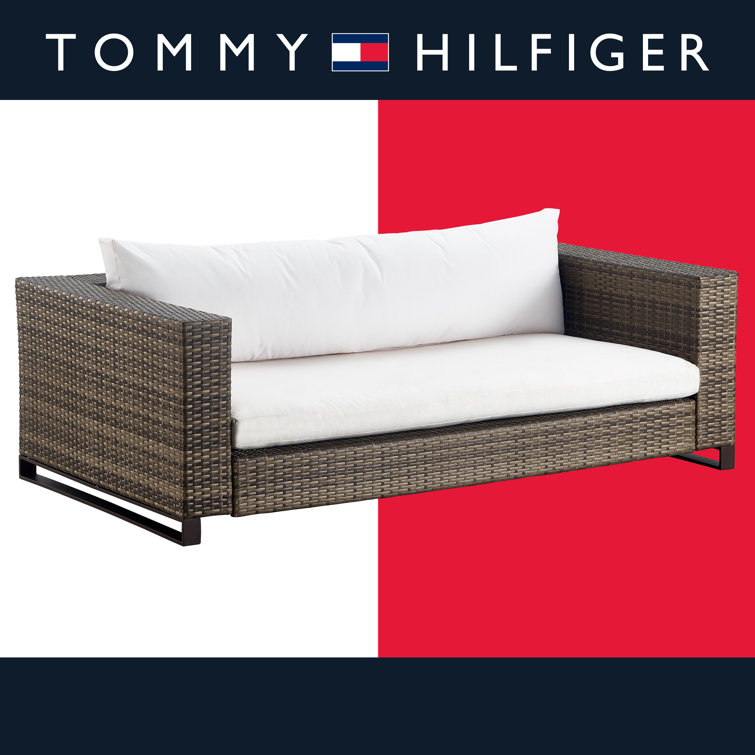 Tommy Hilfiger Oceanside Outdoor Loveseat Grey Wicker Wayfair